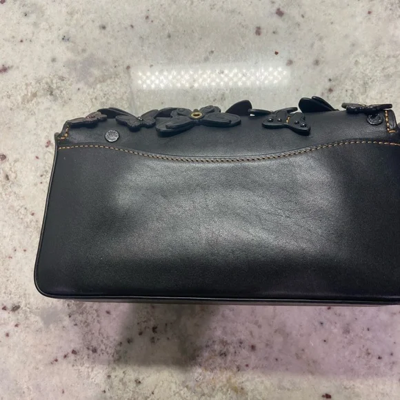 Rare Coach Black Butterfly Appliqué Dinky - Picture 6 of 9